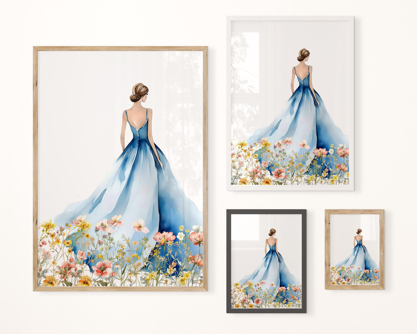 Whimsical princess Nursery | Birth Announcement, Nursery Decor, Big girl room, Newborn Gift | blue nursery | Wildflowers | Baby shower