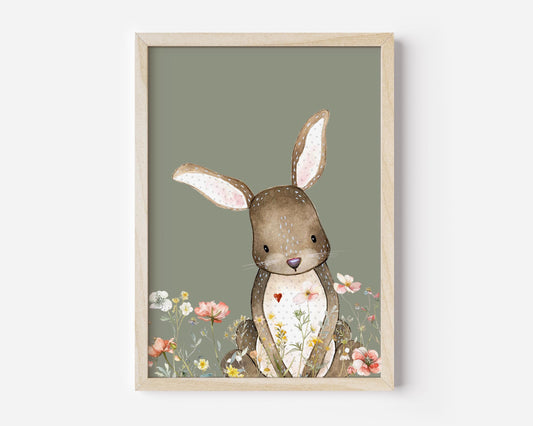 bunny art print